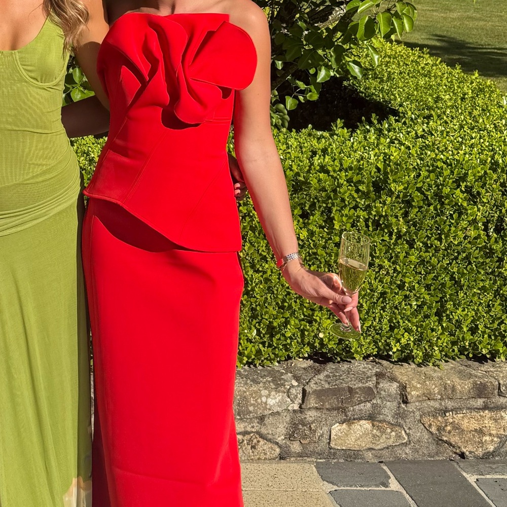 Red Strapless Dress